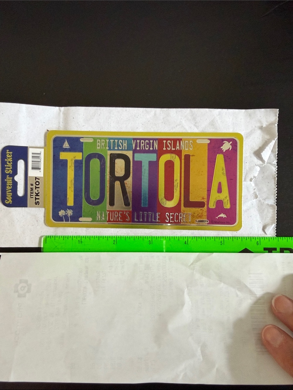 TORTOLA Multicolor Souvenir Sticker